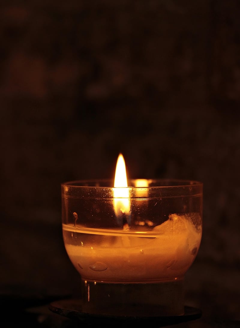 String lights and candles