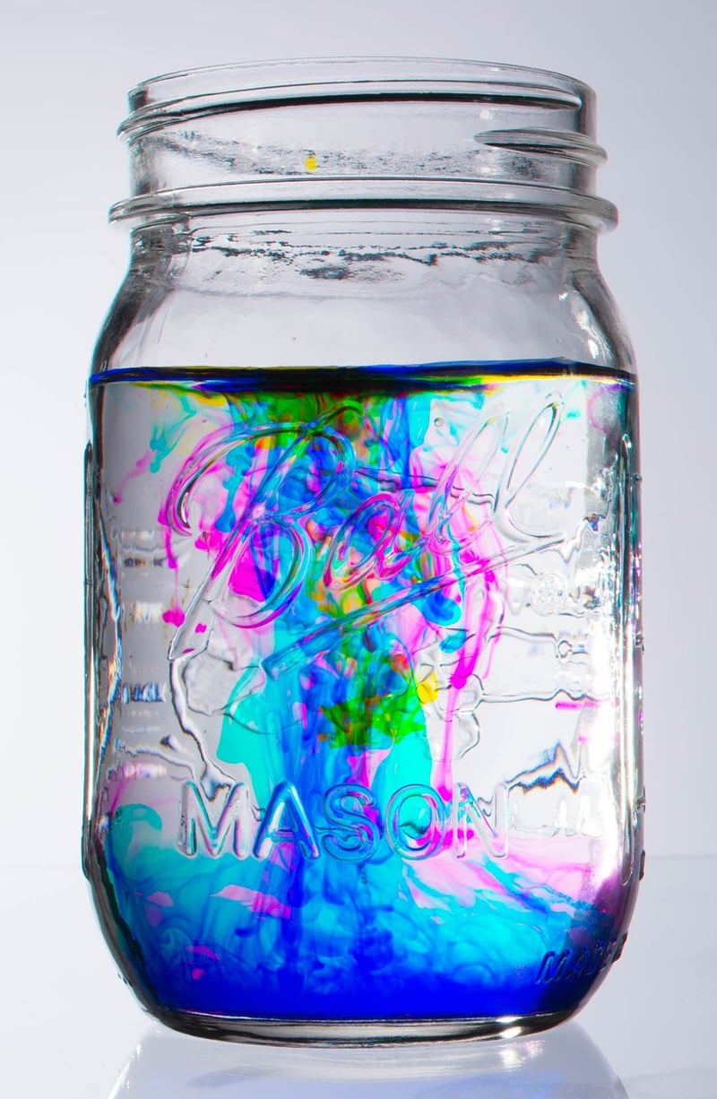Mason jars and wildflowers